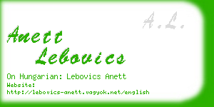 anett lebovics business card